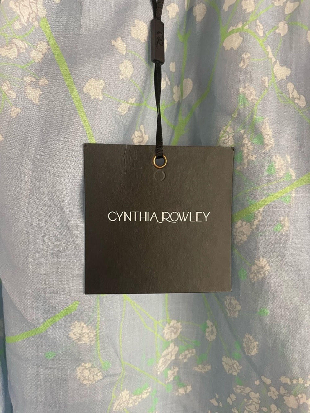 Cynthia Rowley Pastel Blue Floral Ruffle Blouse - Picture 3 of 9